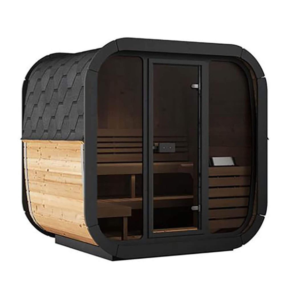 4-Person Cube-Series Luxury Wooden Outdoor Home Sauna Kit