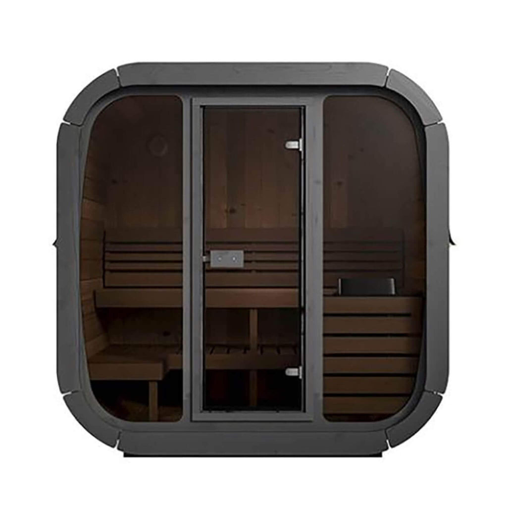 4-Person Cube-Series Luxury Wooden Outdoor Home Sauna Kit
