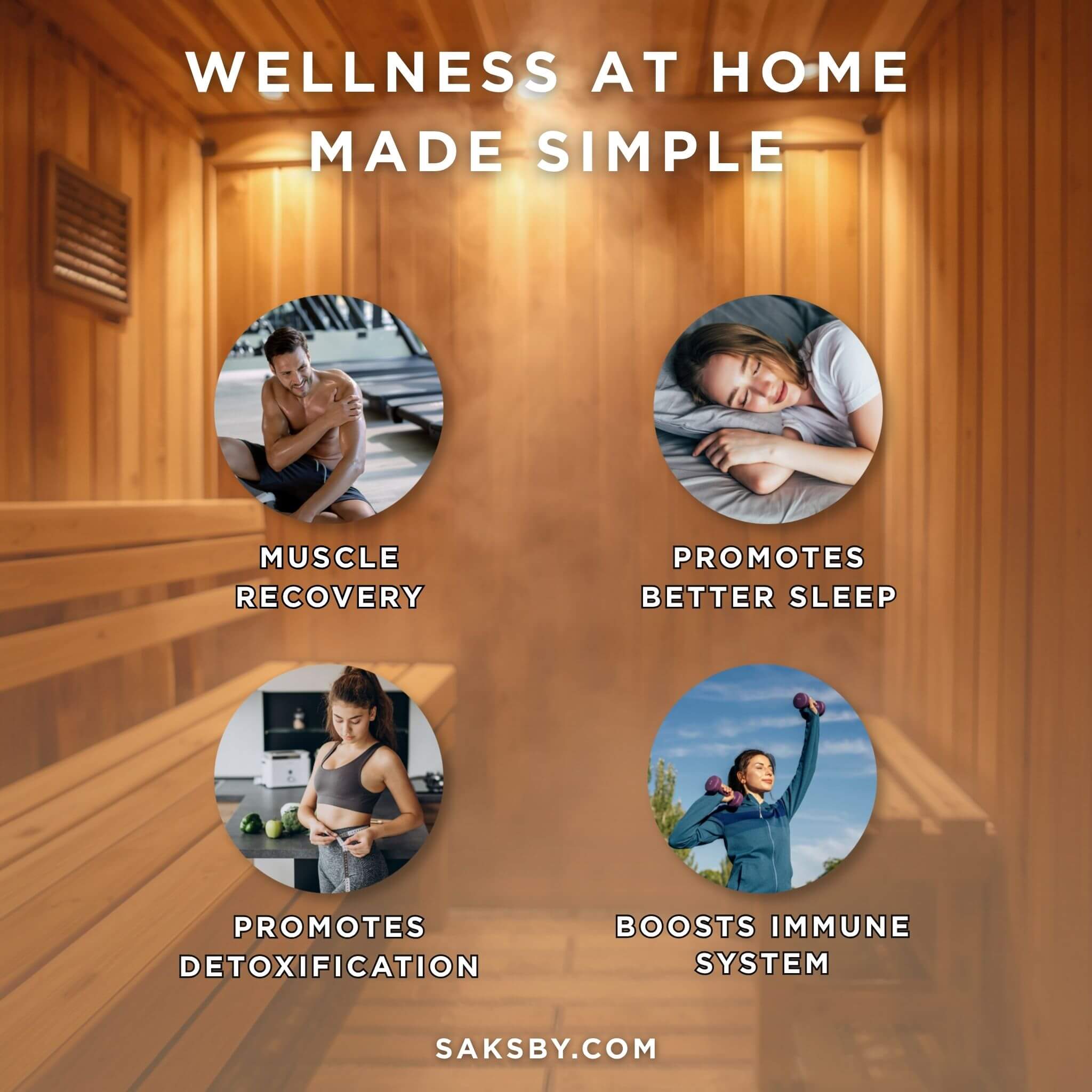 4-Person Cube-Series Luxury Wooden Outdoor Home Sauna Kit