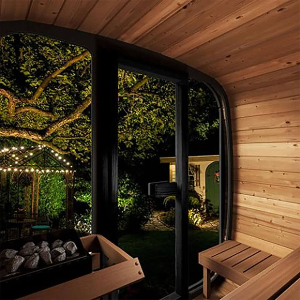 4-Person Cube-Series Luxury Wooden Outdoor Home Sauna Kit