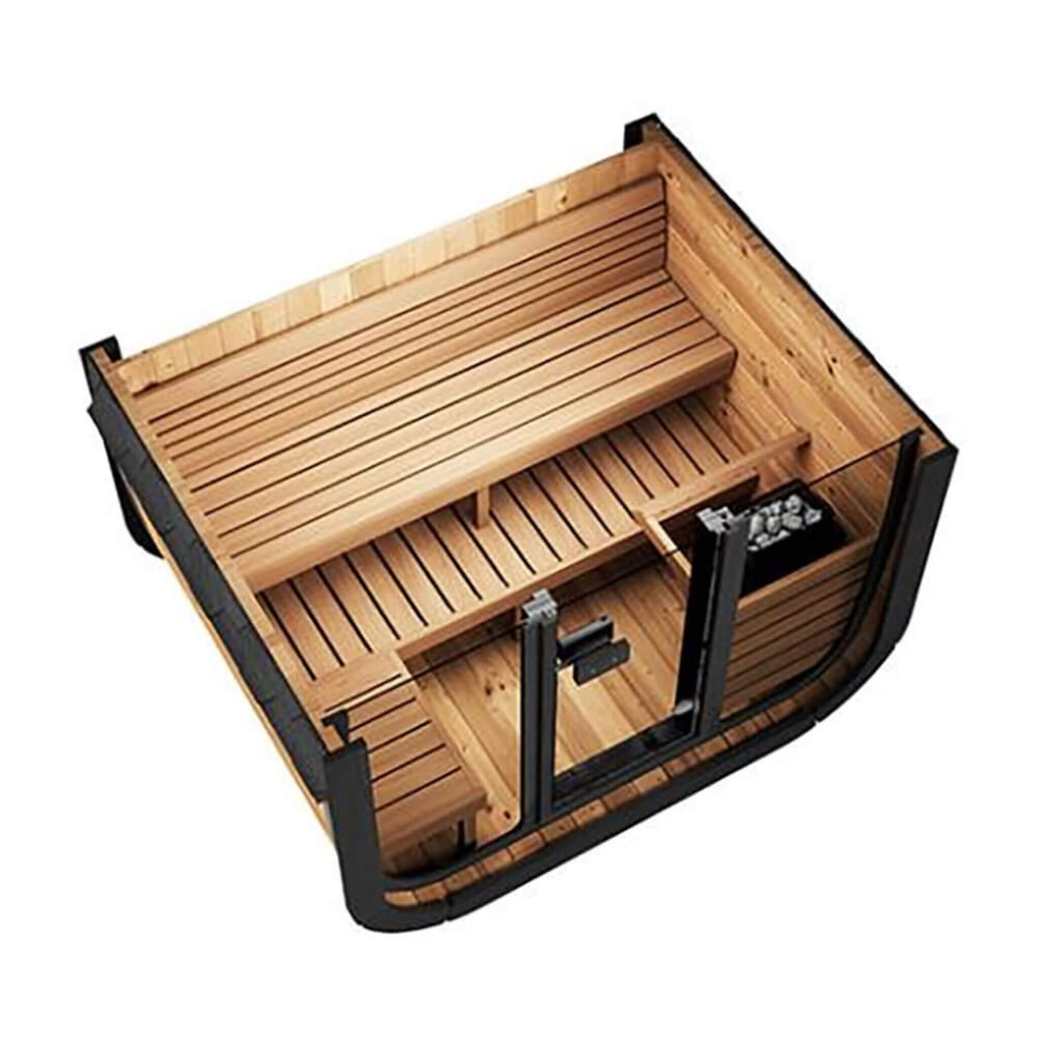 4-Person Cube-Series Luxury Wooden Outdoor Home Sauna Kit