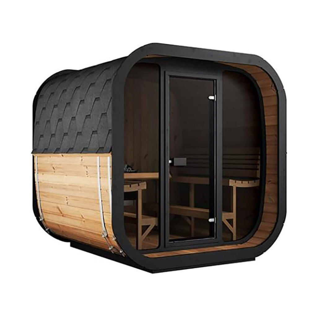 6-Person Cube-Series Luxury Wooden Outdoor Home Sauna Kit