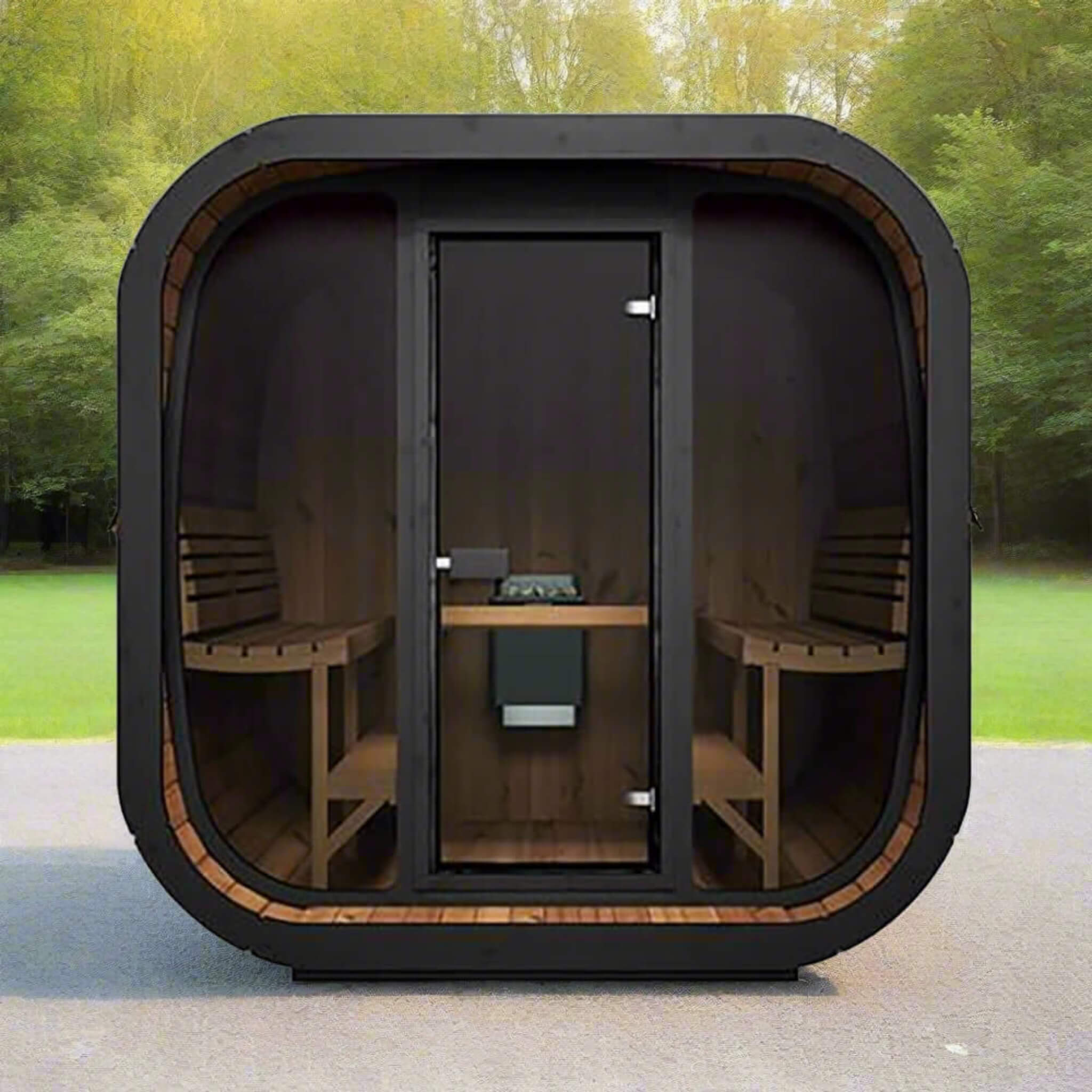 6-Person Cube-Series Luxury Wooden Outdoor Home Sauna Kit