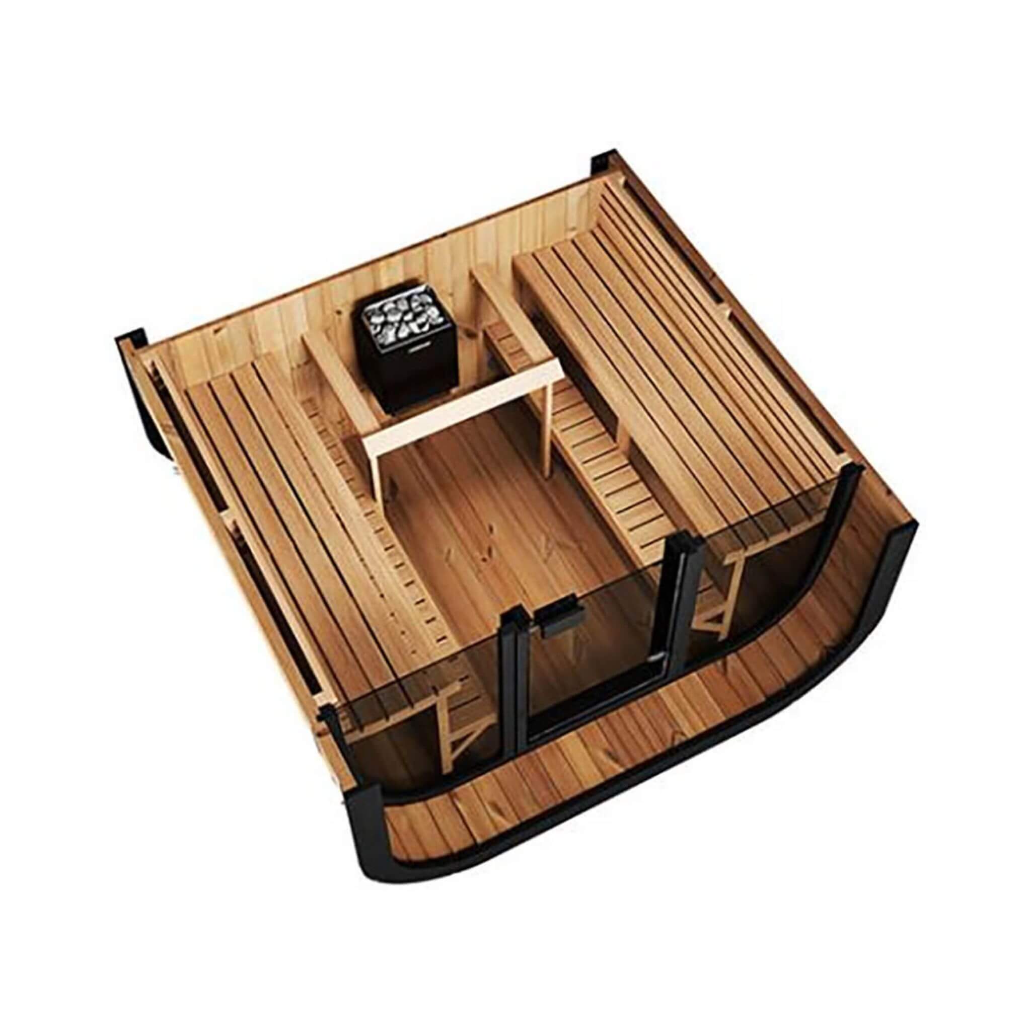 6-Person Cube-Series Luxury Wooden Outdoor Home Sauna Kit