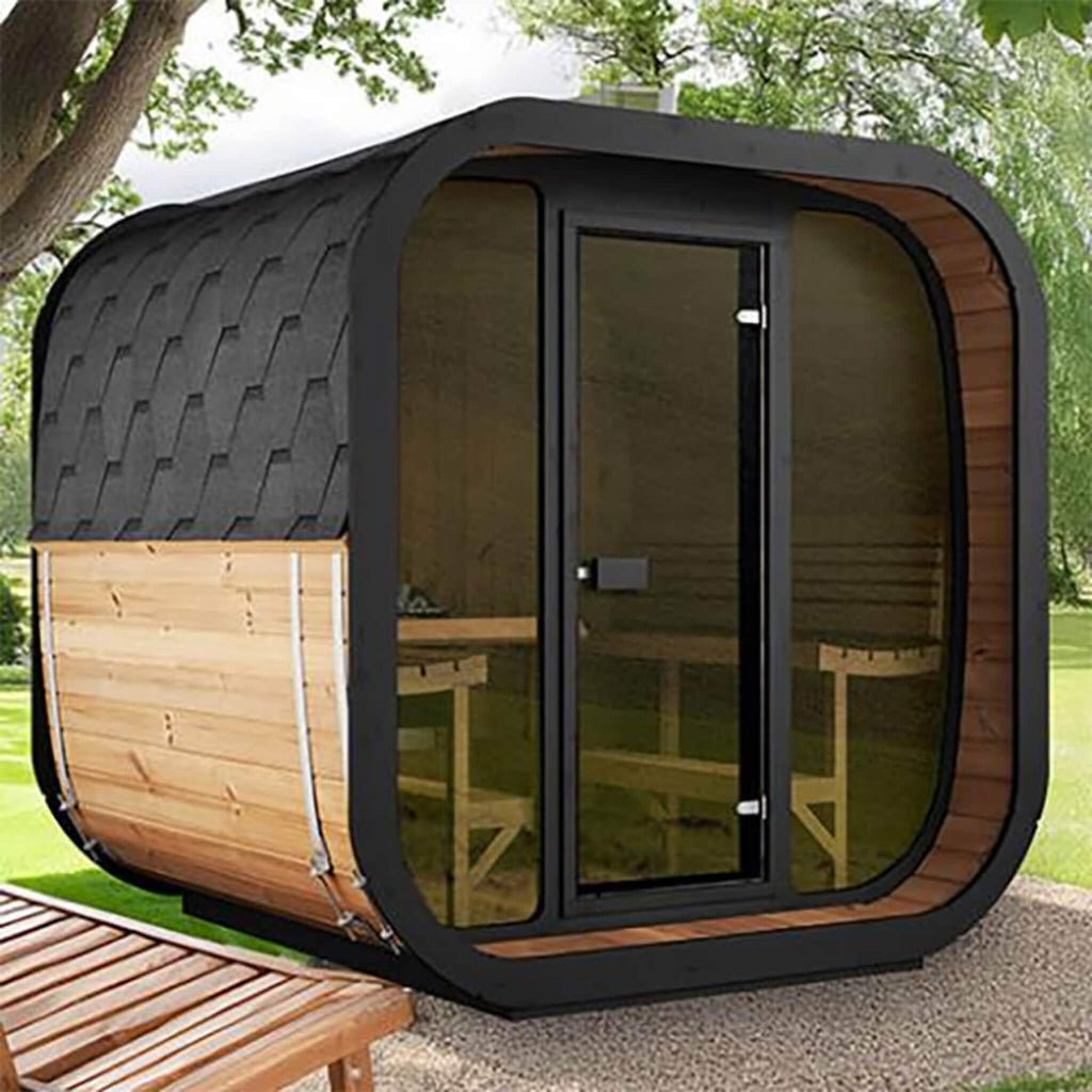 6-Person Cube-Series Luxury Wooden Outdoor Home Sauna Kit