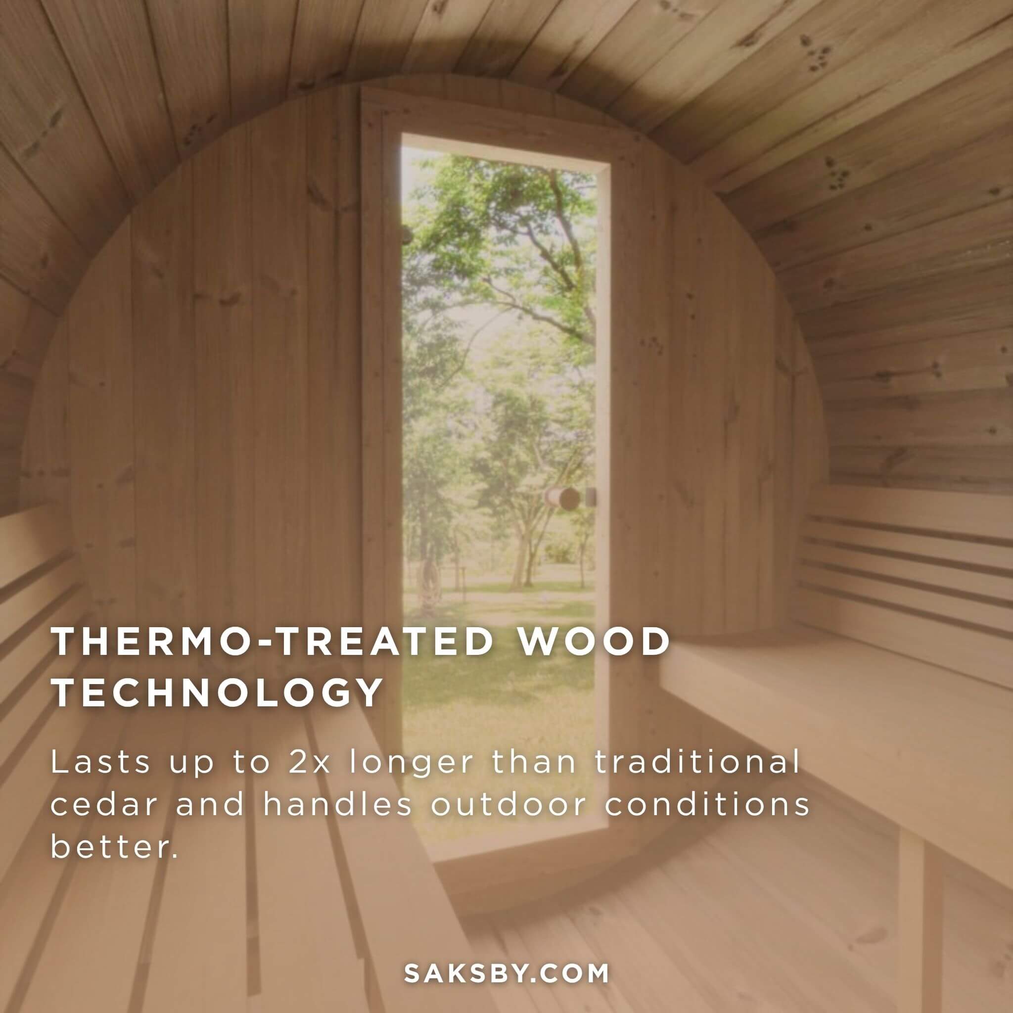 3-Person Thermo-Spruce Backyard Sauna Barrel