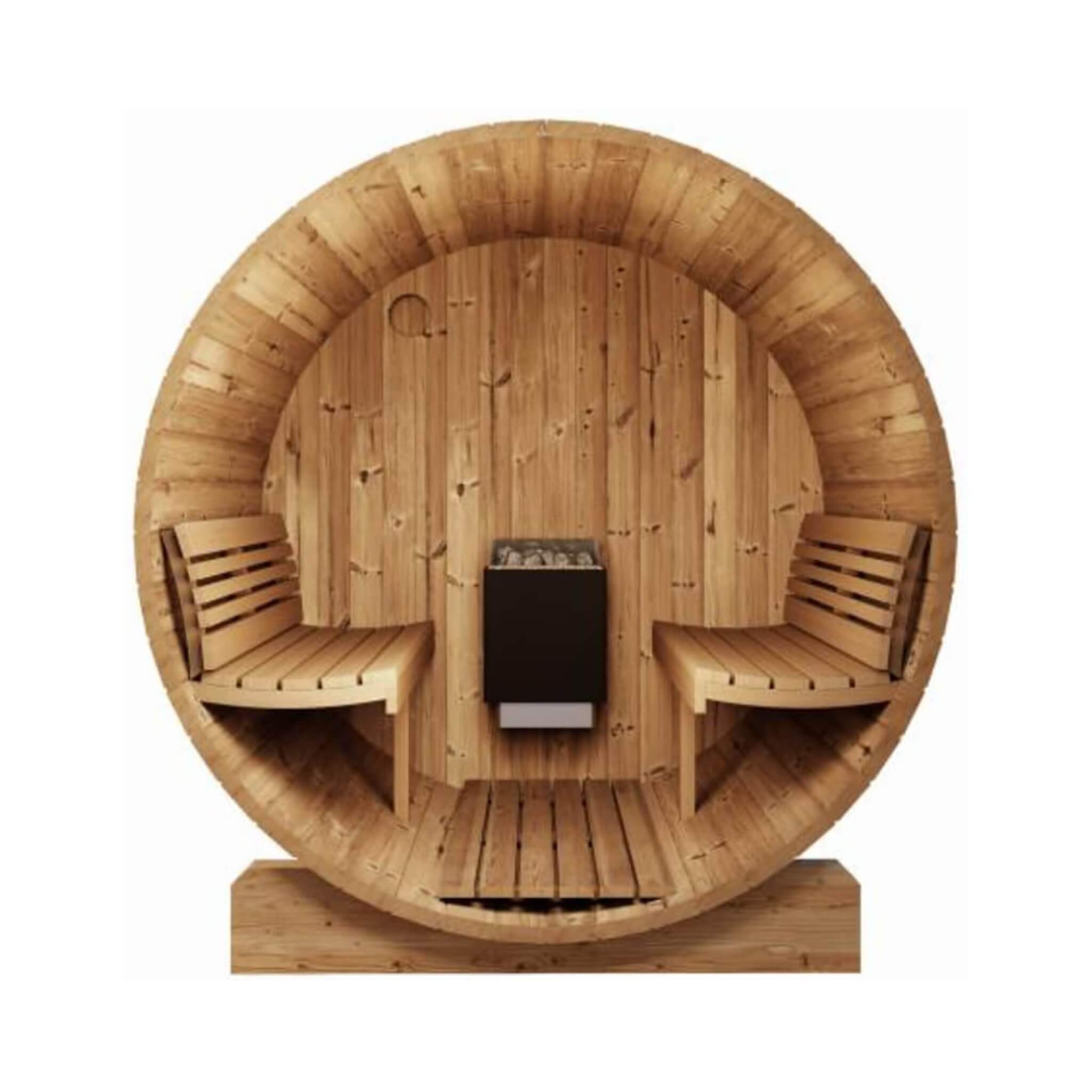 6-Person Outdoor Thermo-Spruce Sauna Barrel