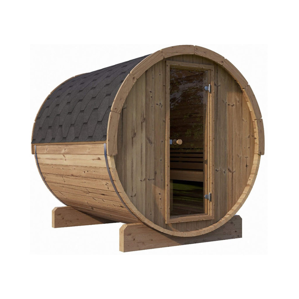6-Person Outdoor Thermo-Spruce Sauna Barrel
