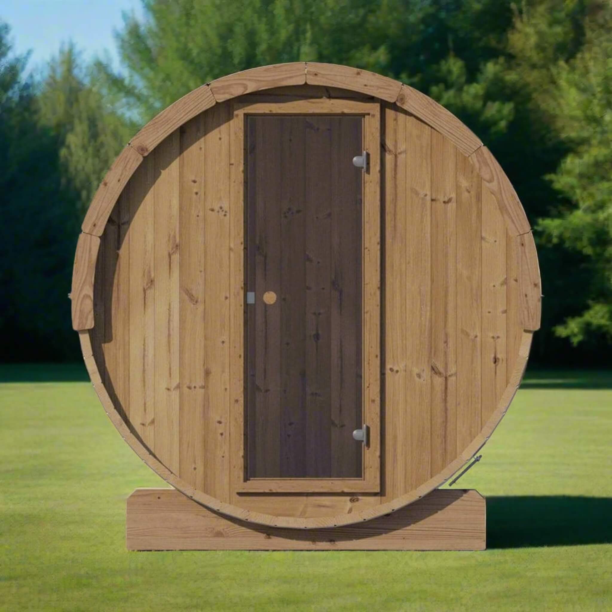 6-Person Outdoor Thermo-Spruce Sauna Barrel