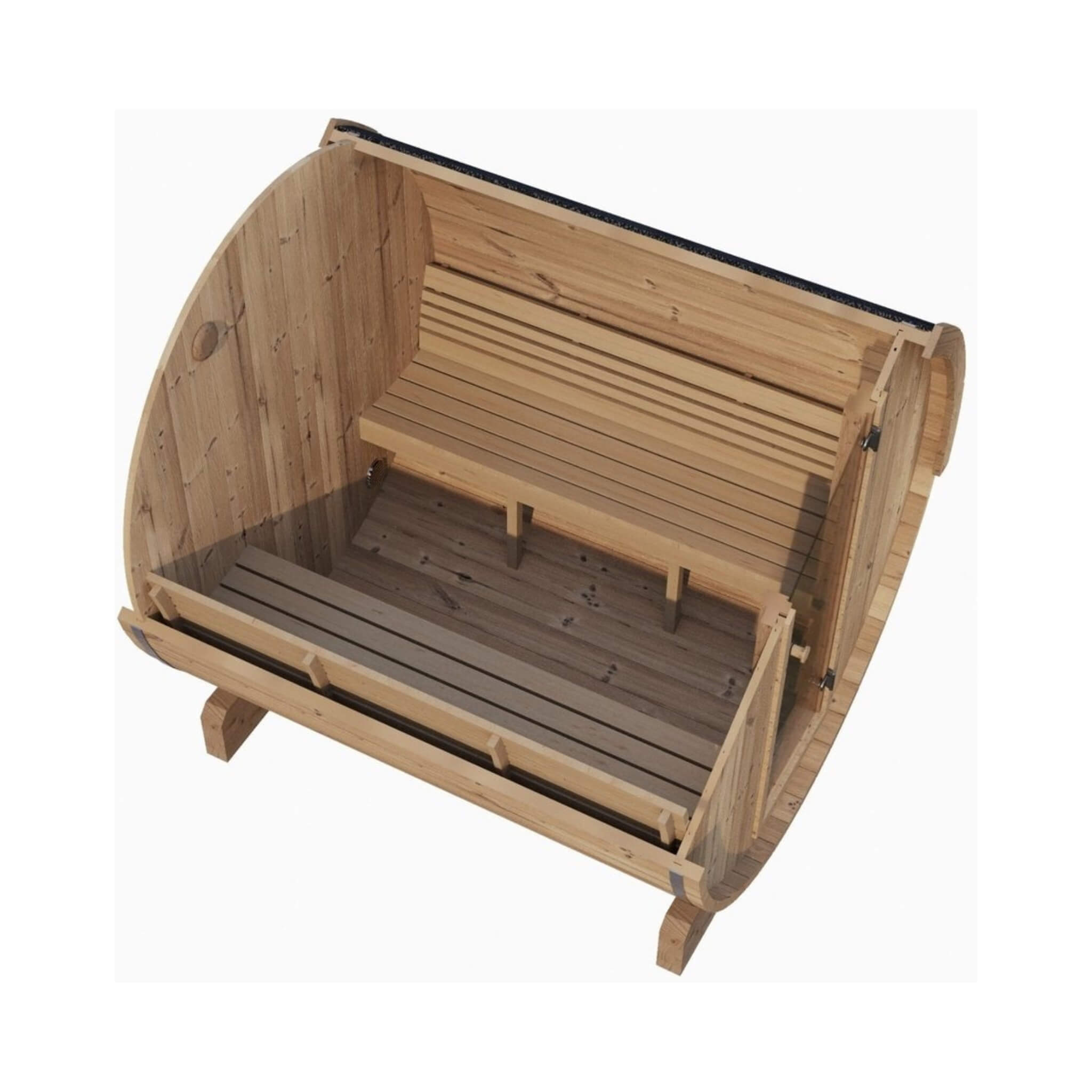 6-Person Outdoor Thermo-Spruce Sauna Barrel