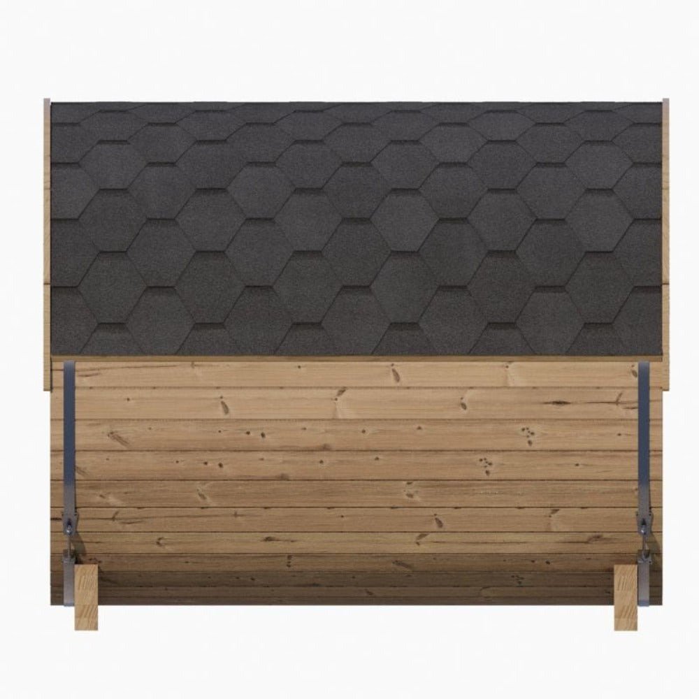 6-Person Outdoor Sauna Barrel With Tempered Glass Front