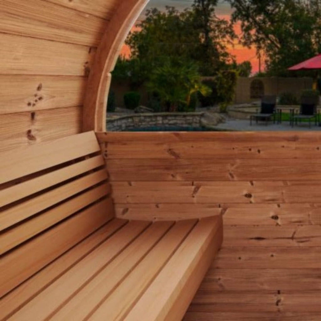 6-Person Outdoor Thermo-Spruce Sauna Barrel