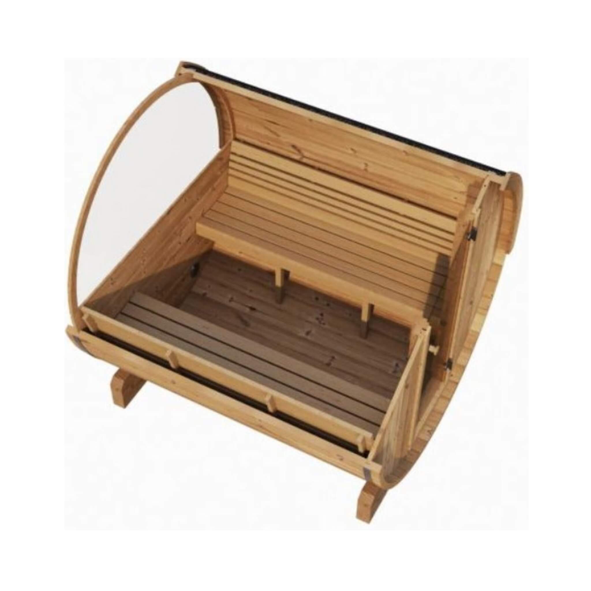 6-Person Outdoor Thermo-Spruce Sauna Barrel