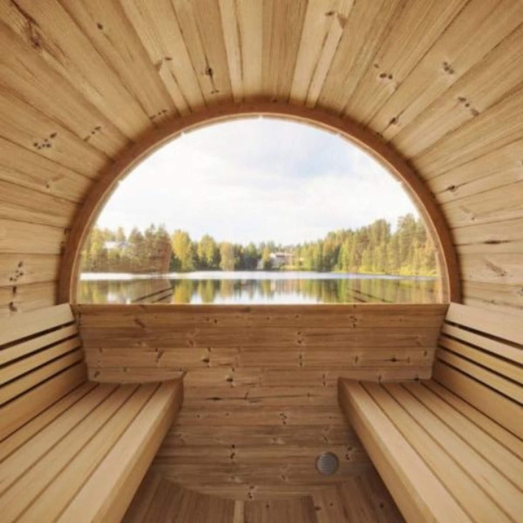 6-Person Outdoor Thermo-Spruce Sauna Barrel