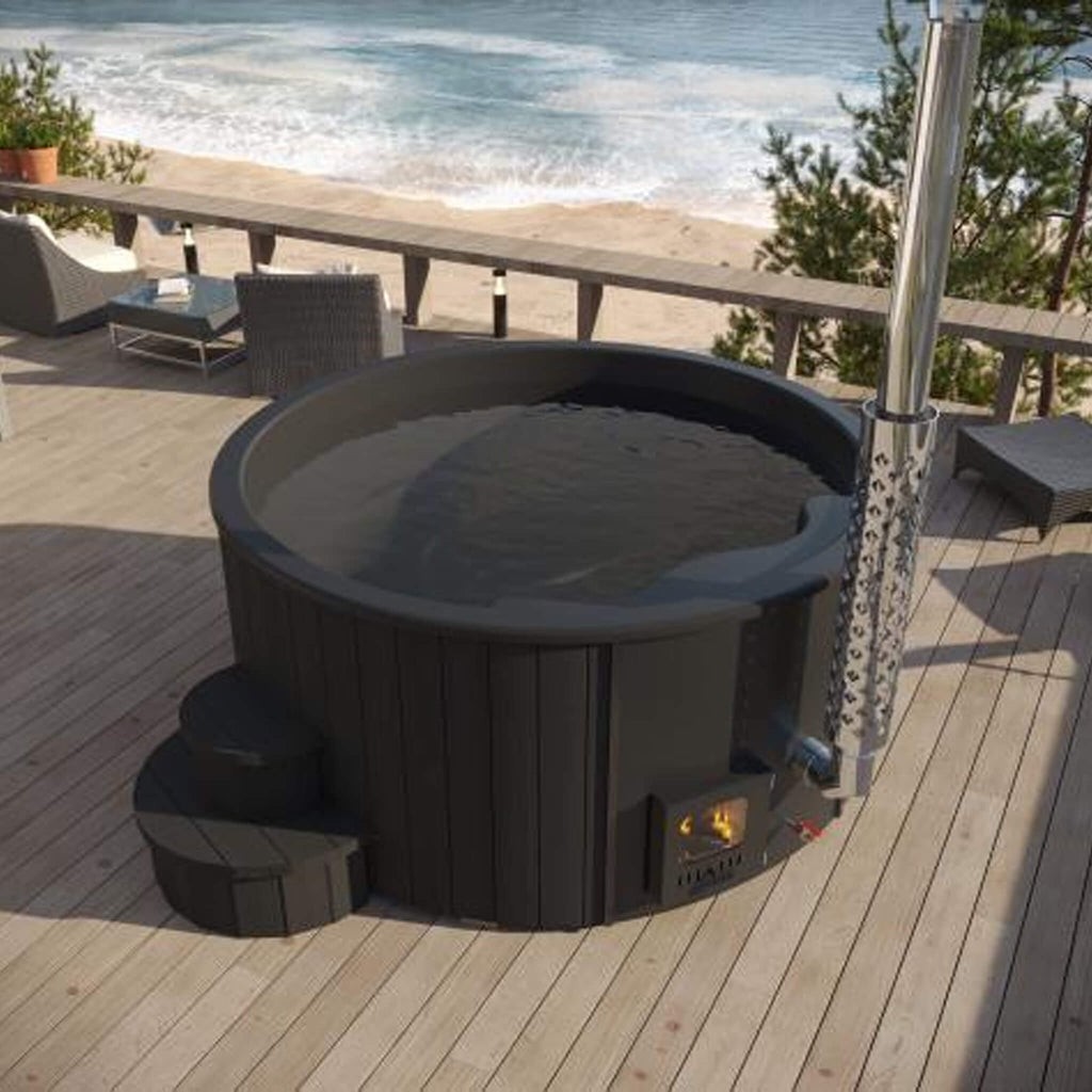 Premium 6-Person Home Wood-Burning Hot Tub
