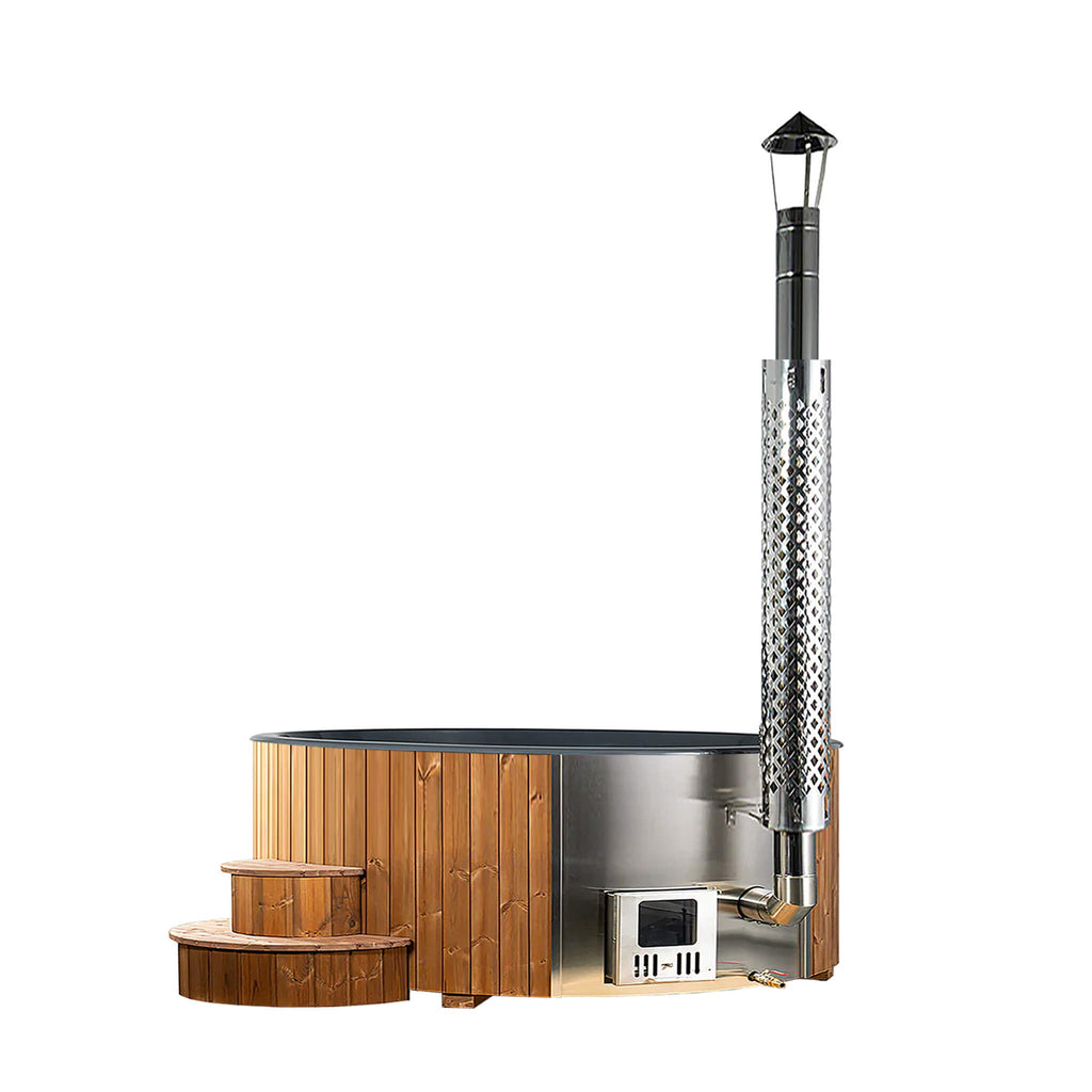 Premium 6-Person Home Wood-Burning Hot Tub