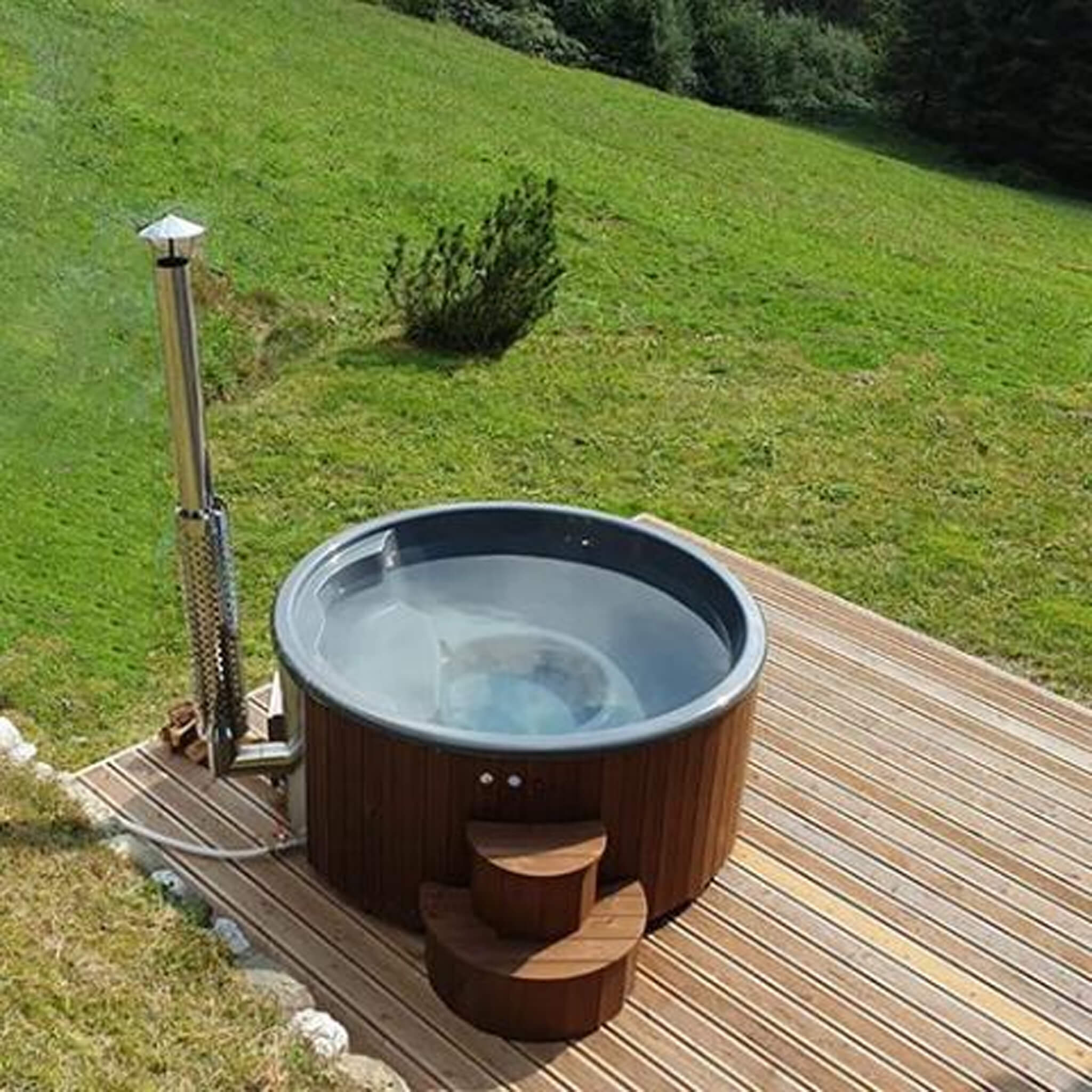 Premium 6-Person Home Wood-Burning Hot Tub