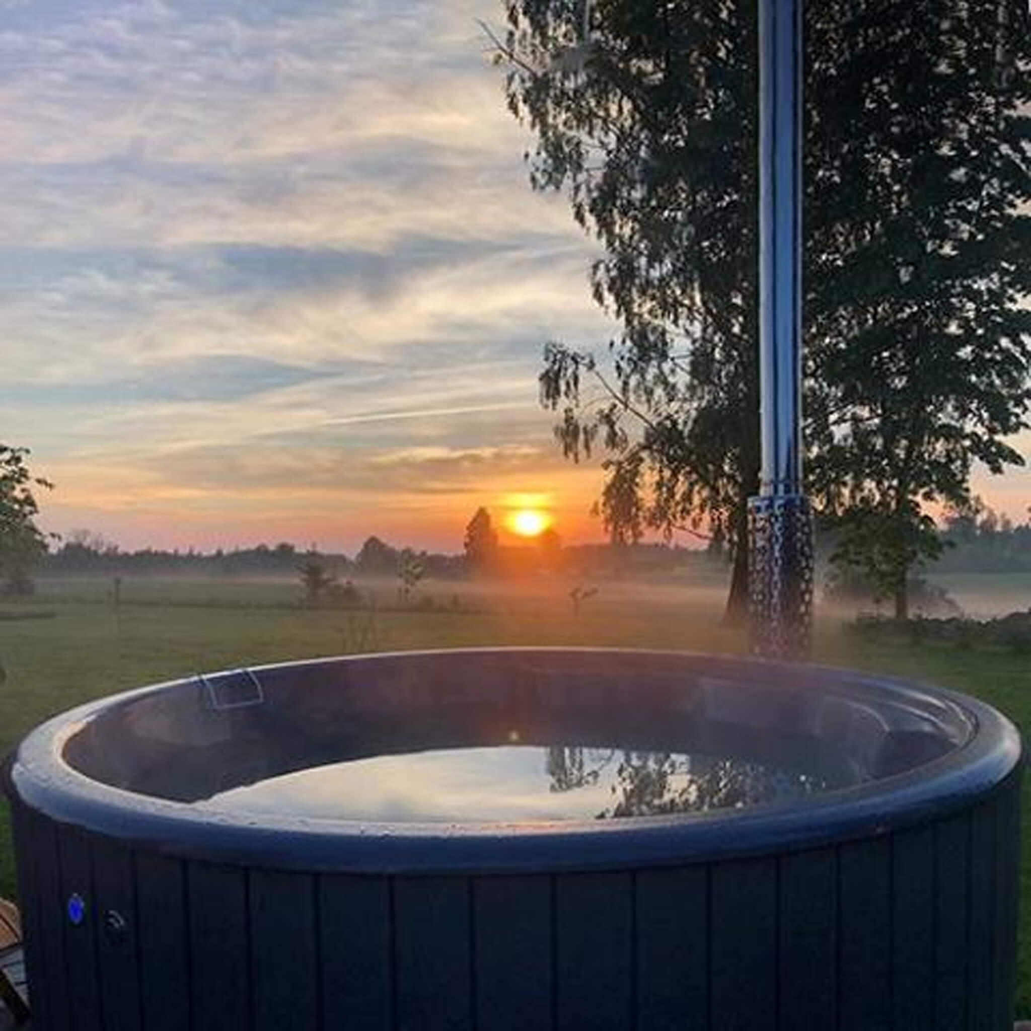 Premium 6-Person Home Wood-Burning Hot Tub