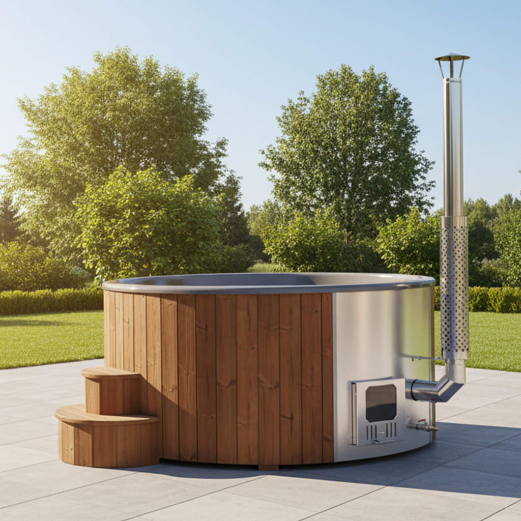 7-Person Soak-Series Home Wood-Burning Hot Tub