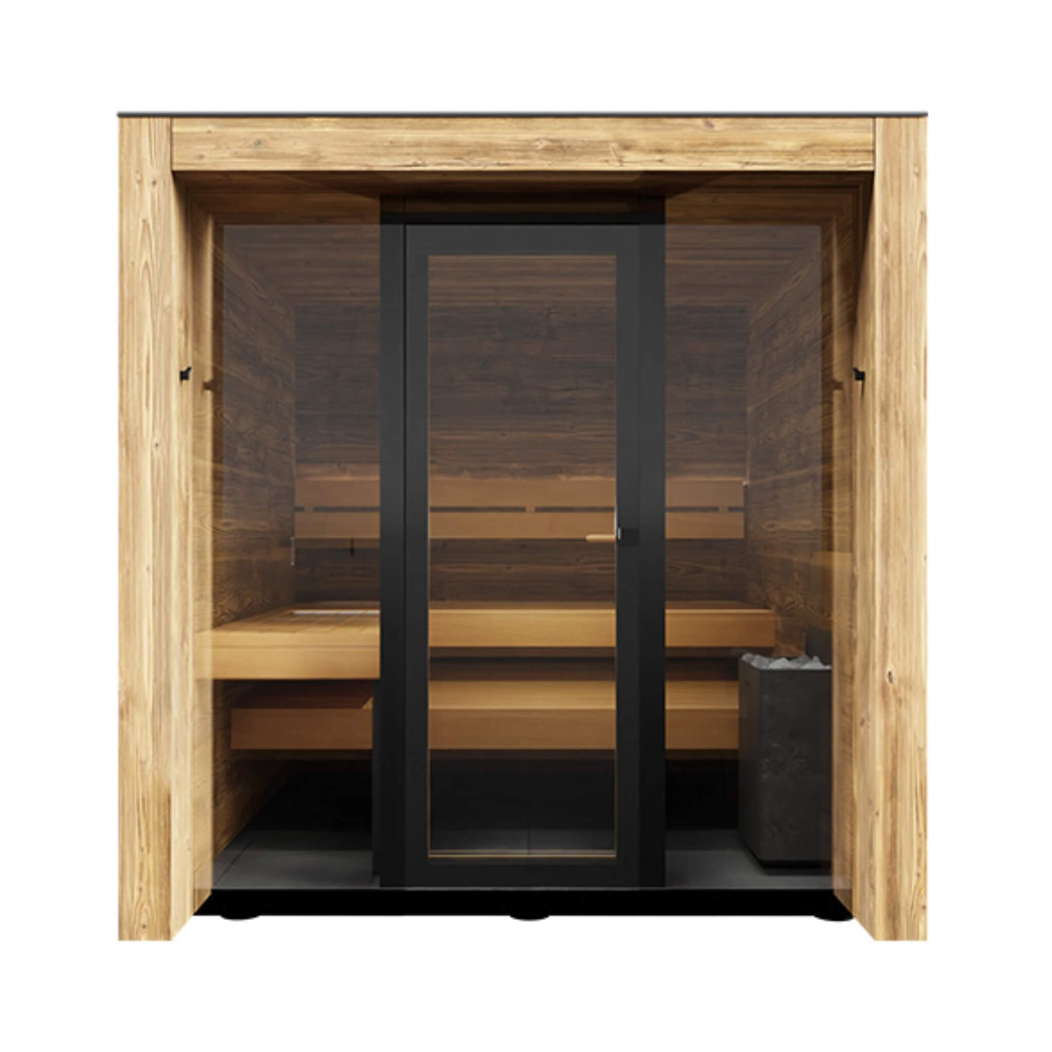 Fully-Assembled 4-Person Outdoor Sauna Cabin [Made-To-Order]
