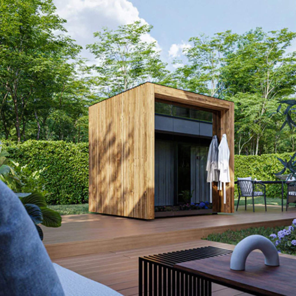 Fully-Assembled 4-Person Outdoor Sauna Cabin [Made-To-Order]