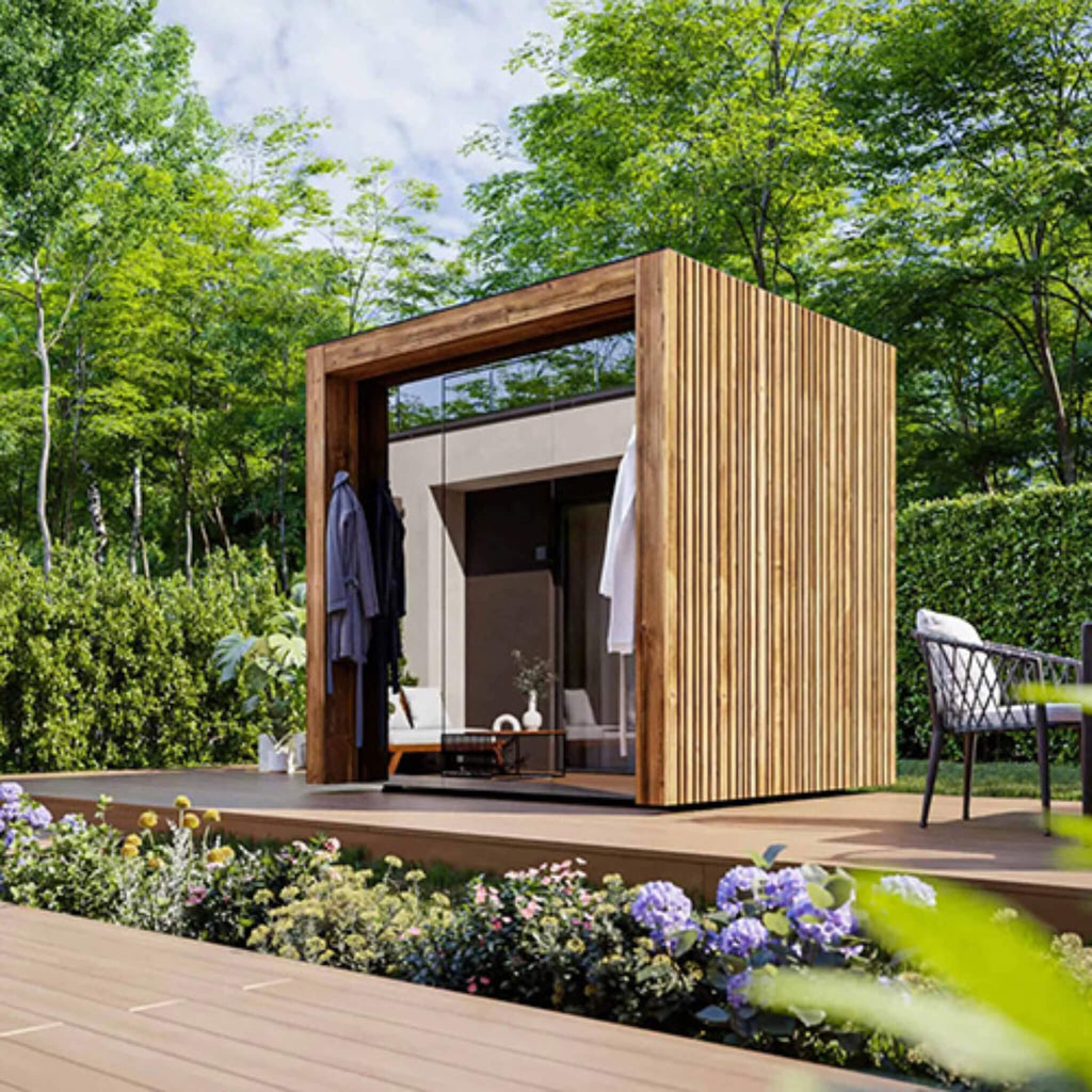 Fully-Assembled 4-Person Outdoor Sauna Cabin [Made-To-Order]