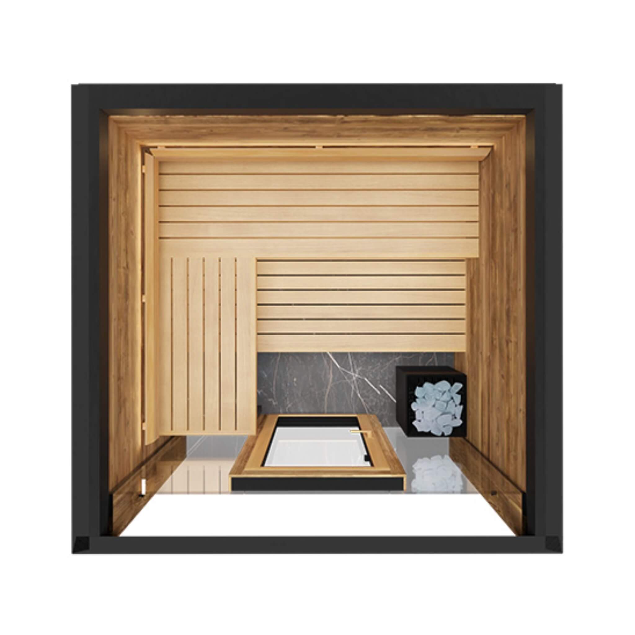 Fully-Assembled 4-Person Outdoor Sauna Cabin [Made-To-Order]