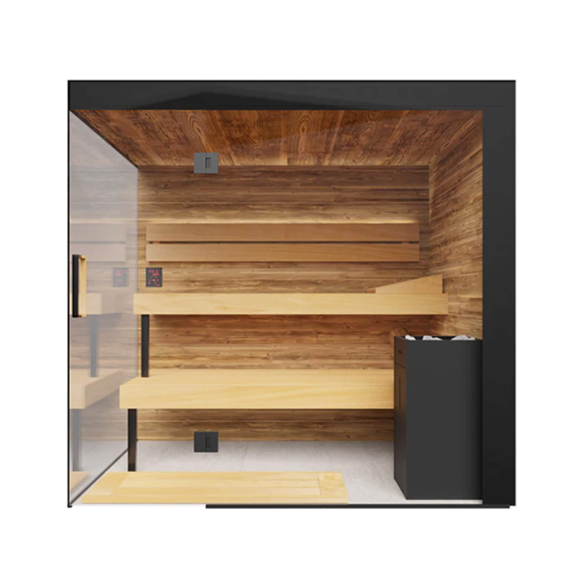2-5 Person Indoor Glass Sauna Cabin