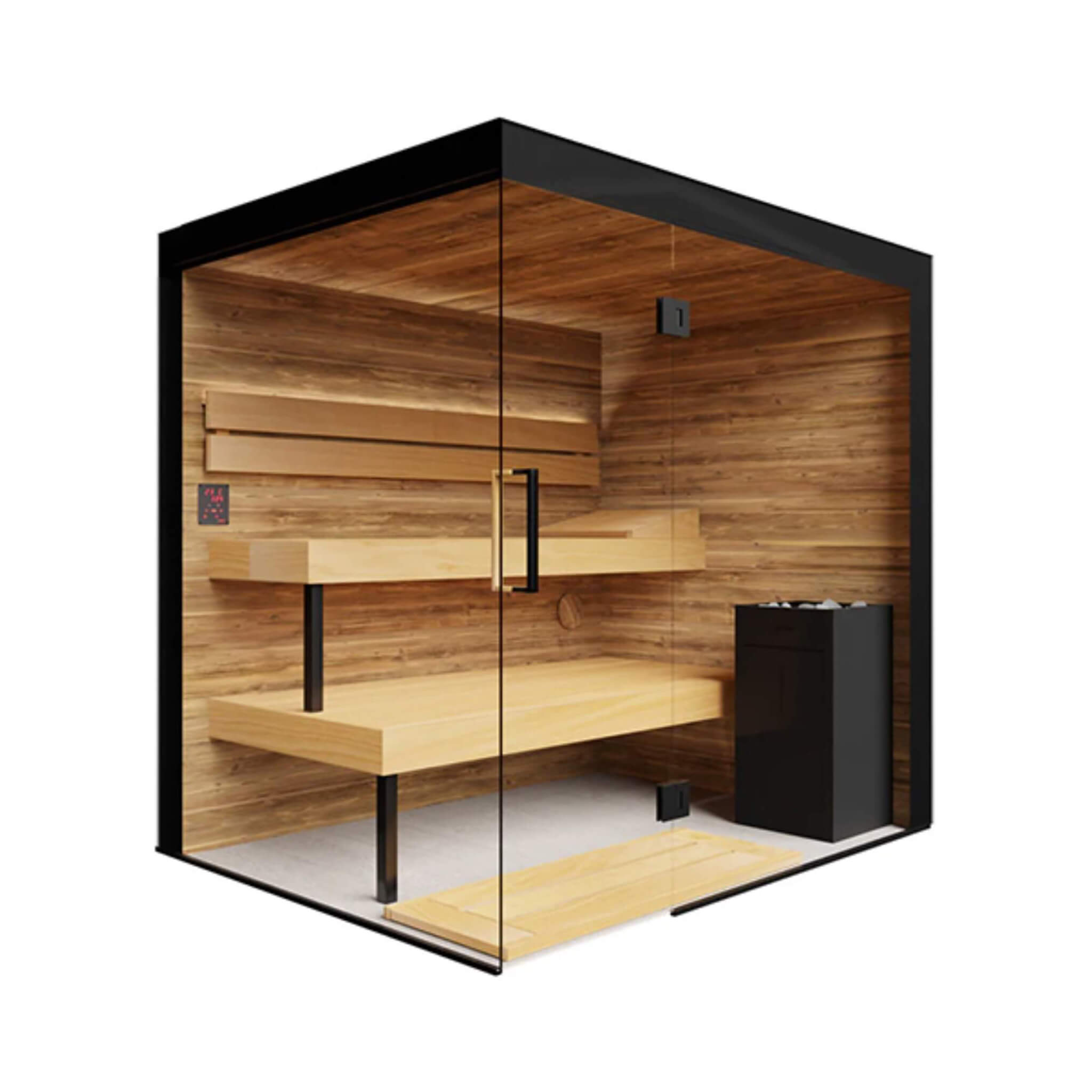 2-5 Person Indoor Glass Sauna Cabin