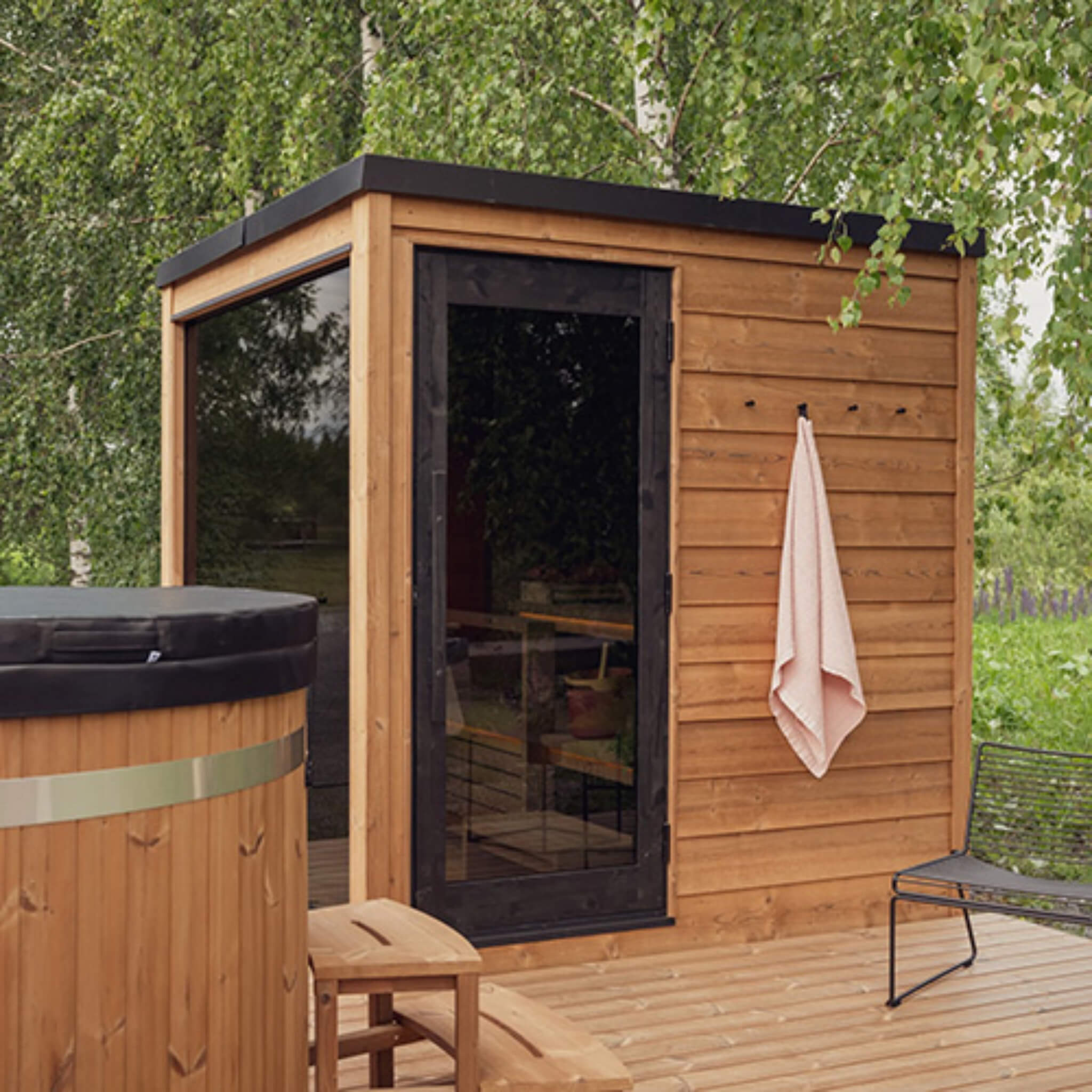 4-Person Fully-Assembled Outdoor Sauna Cabin [Made-To-Order]