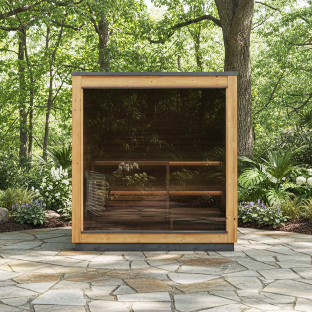 4-Person Fully-Assembled Outdoor Sauna Cabin [Made-To-Order]