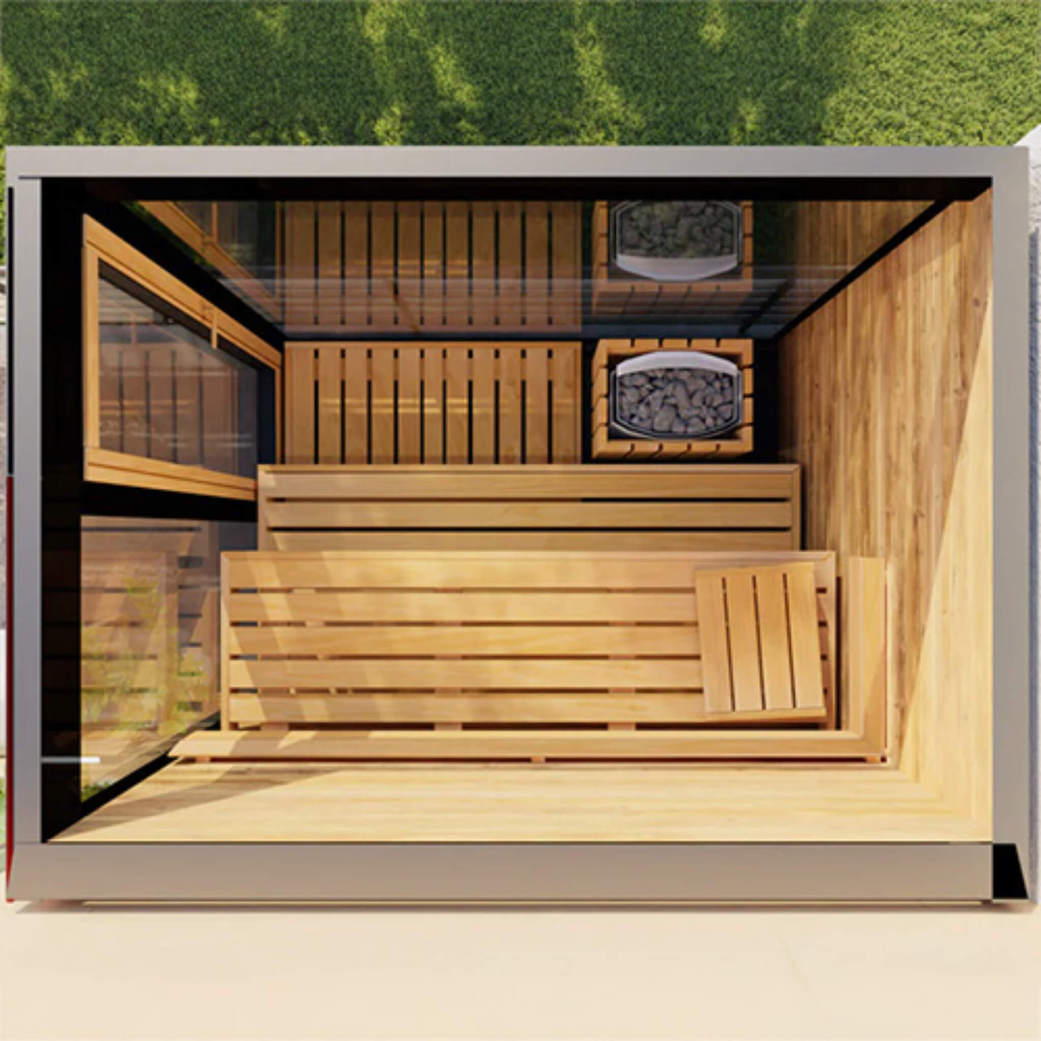 3-Person Fully-Assembled Outdoor Sauna Cabin [Made-To-Order]