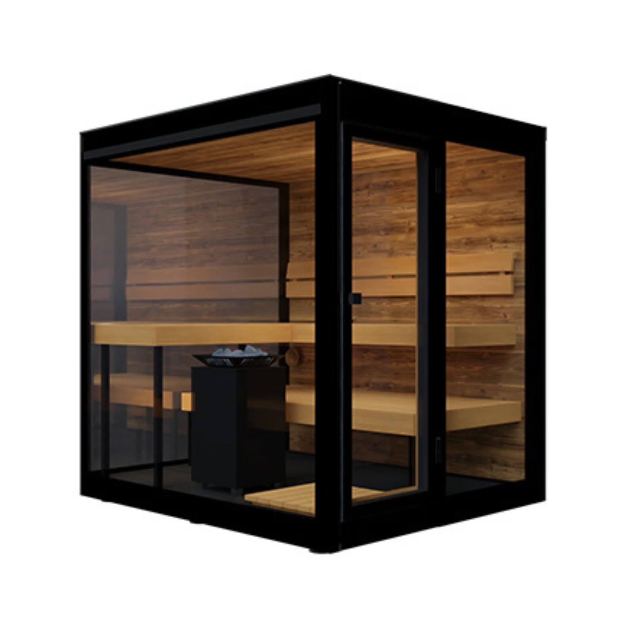 4-Person Outdoor Mirrored Glass Sauna [Made-To-Order]