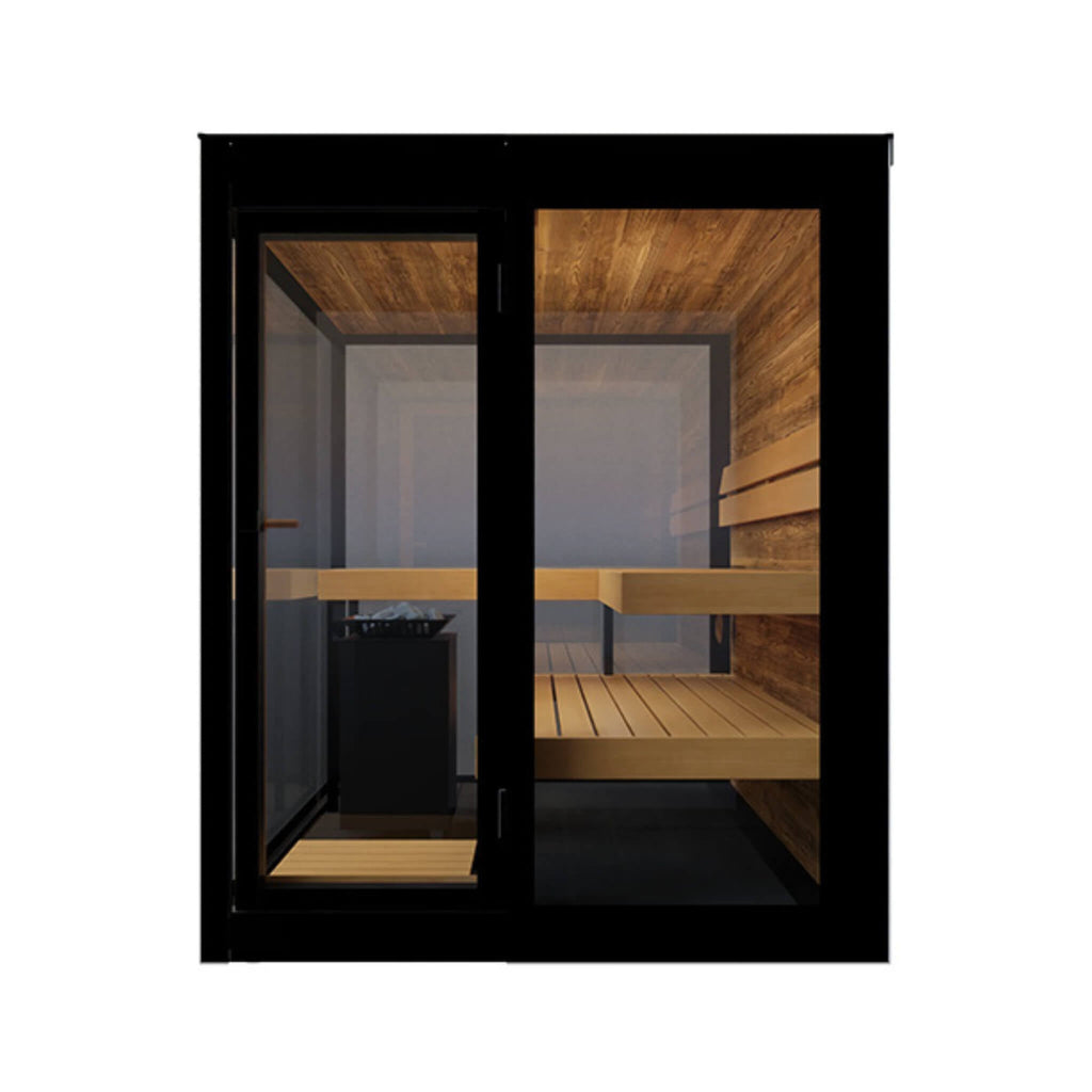 4-Person Outdoor Mirrored Glass Sauna [Made-To-Order]