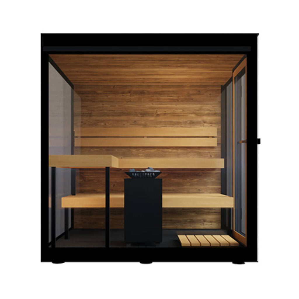 4-Person Outdoor Mirrored Glass Sauna [Made-To-Order]