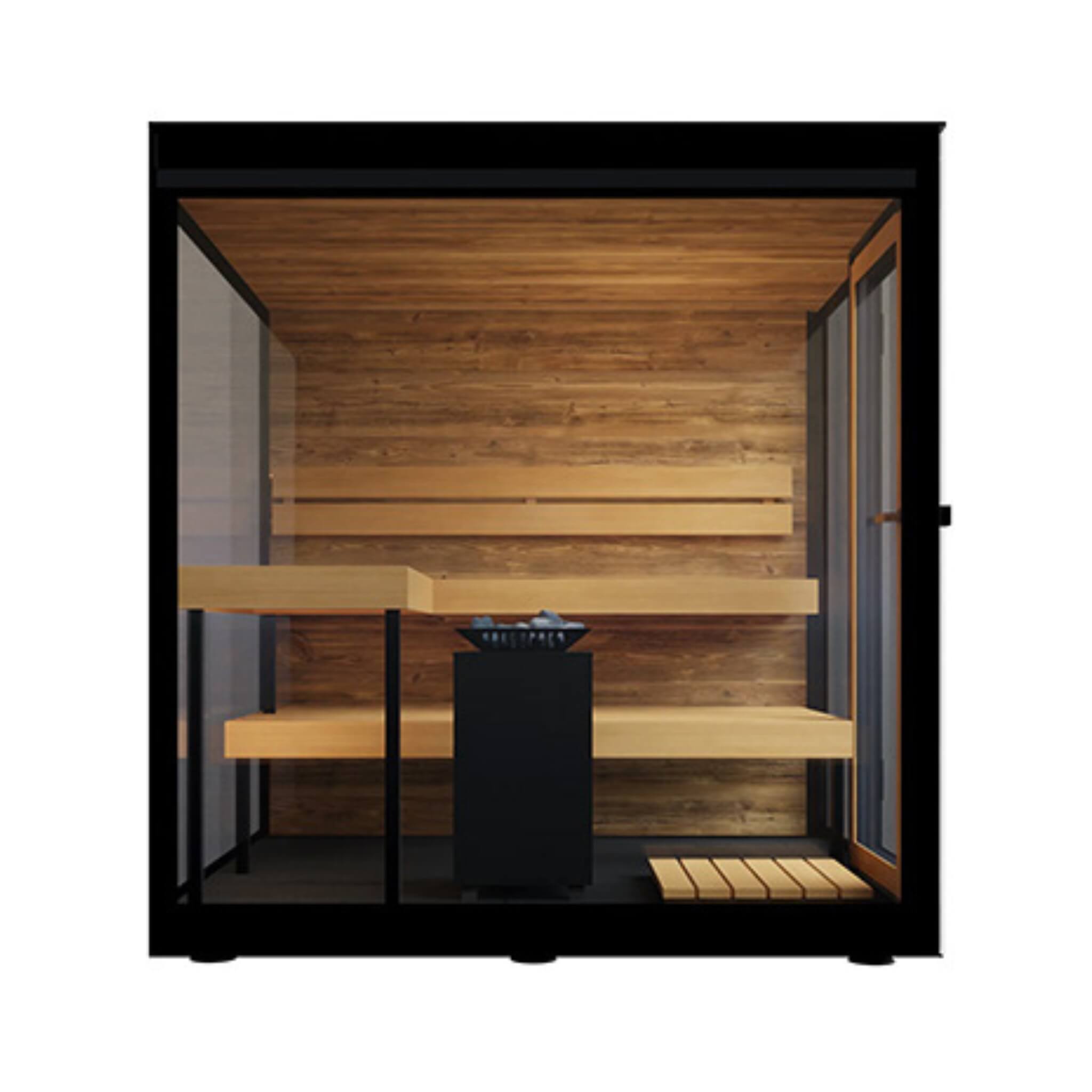 4-Person Outdoor Mirrored Glass Sauna [Made-To-Order]