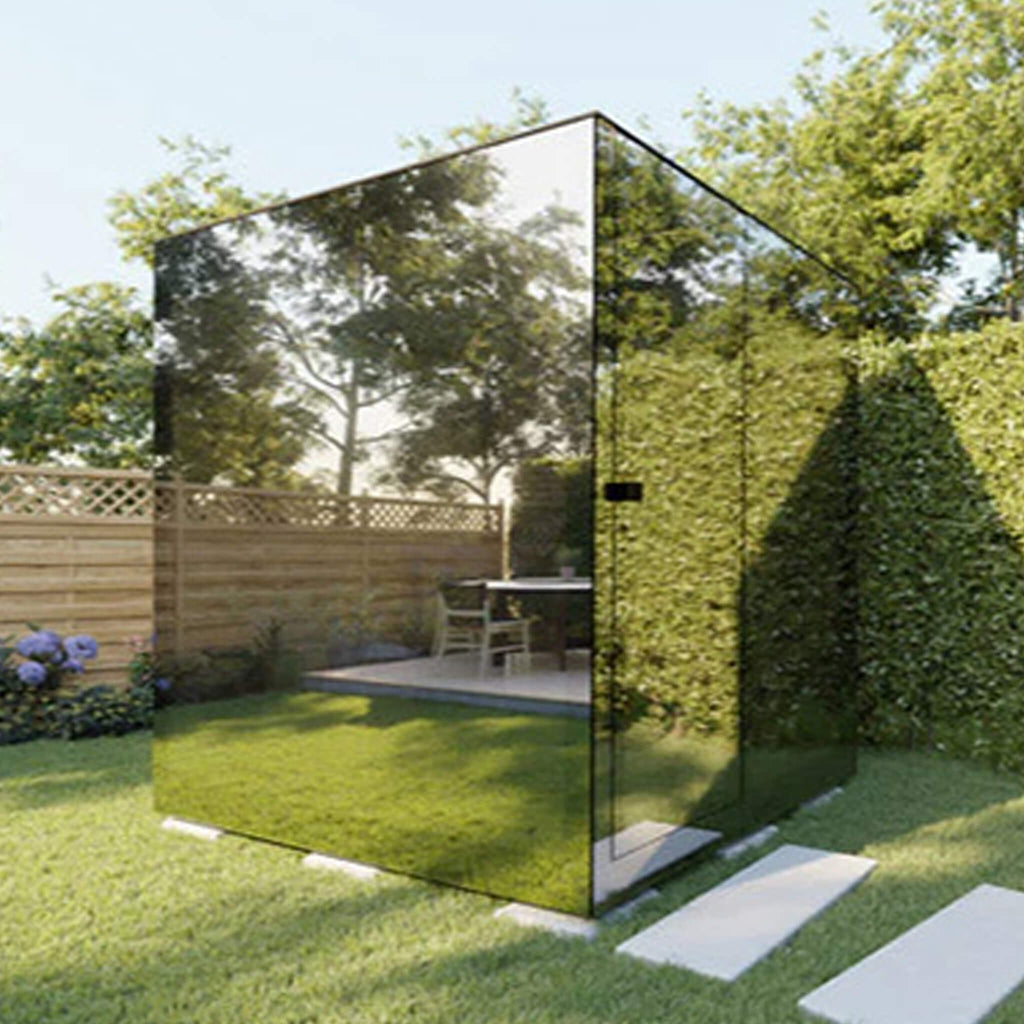 4-Person Outdoor Mirrored Glass Sauna [Made-To-Order]