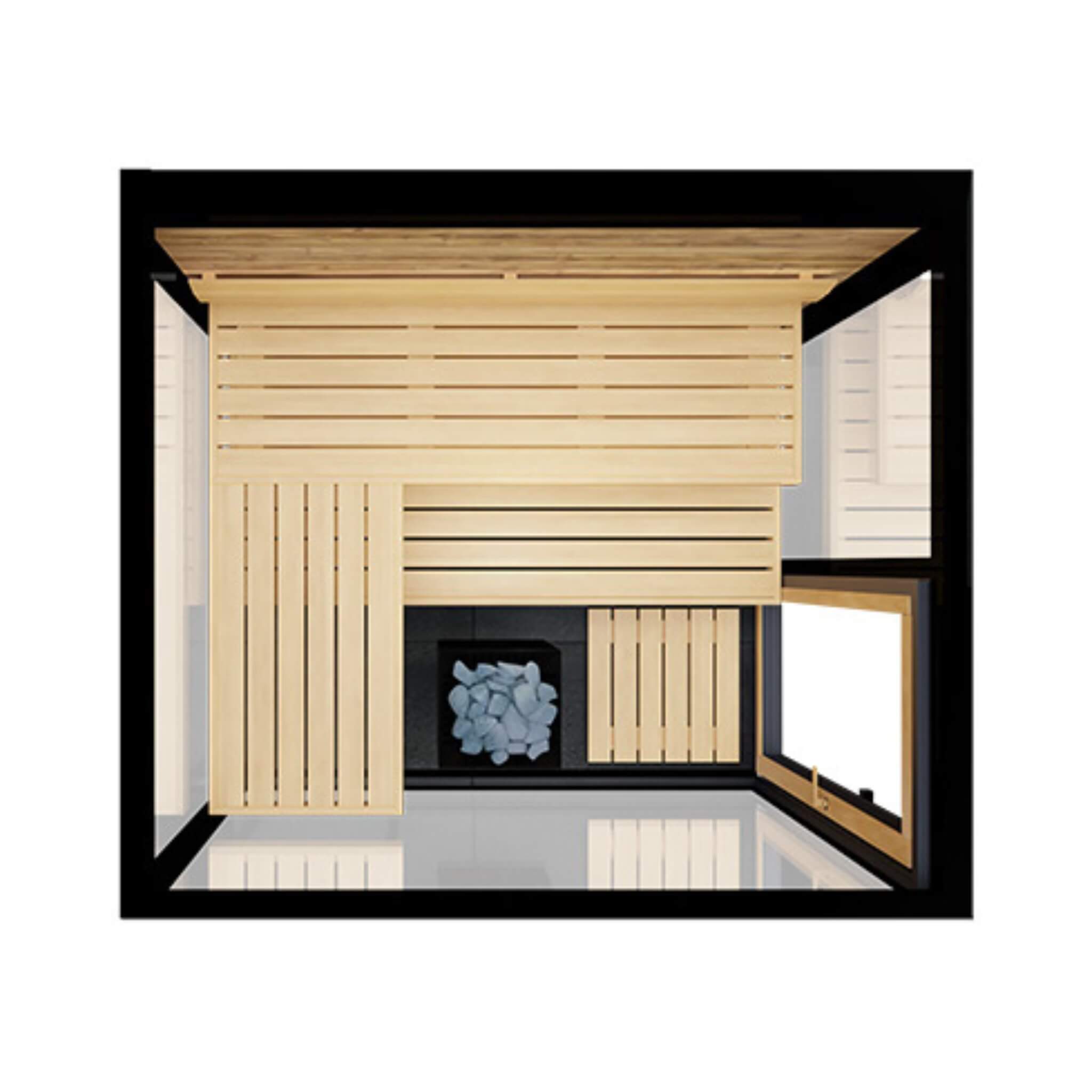 4-Person Outdoor Mirrored Glass Sauna [Made-To-Order]